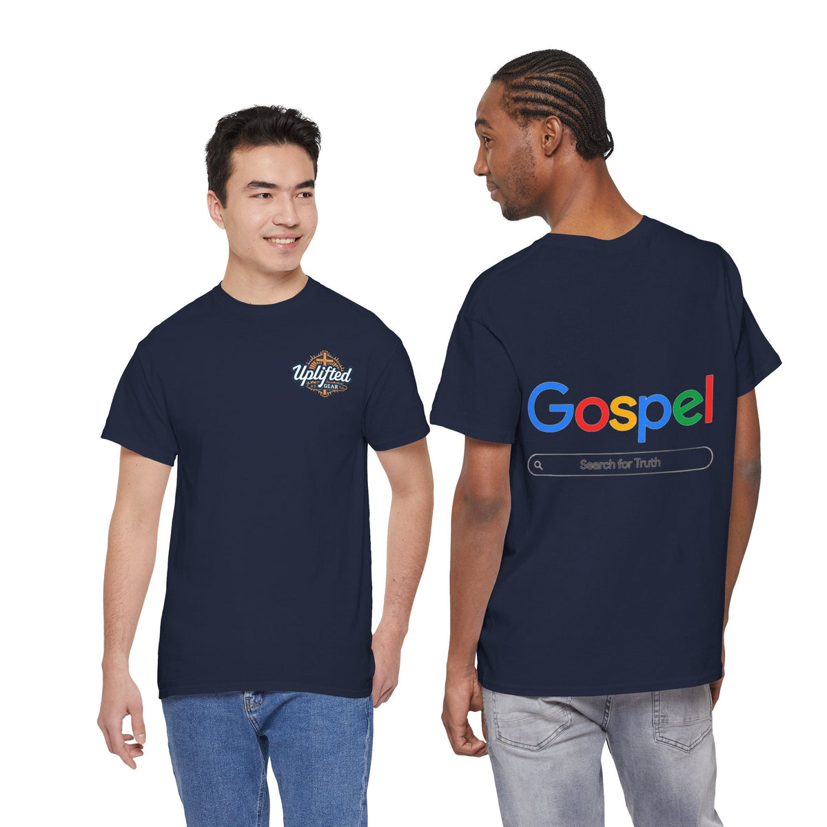 Gospel Graphic Tee — "Gospel" Colorful Logo Christian T-Shirt Printify