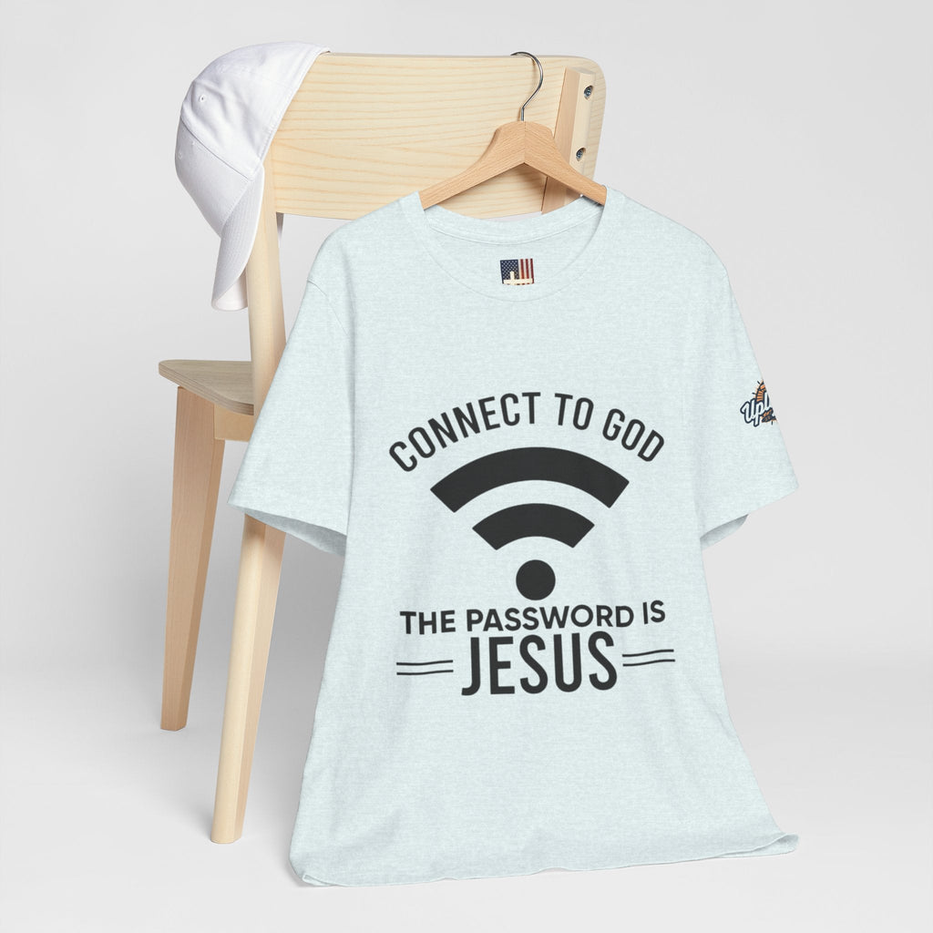 Connect to God T-shirt - WIFI Password is Jesus - Funny Christian Faith T-shirt Printify