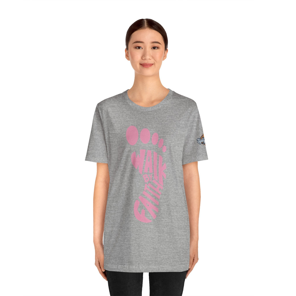 Walk By Faith Footprint T-Shirt Printify