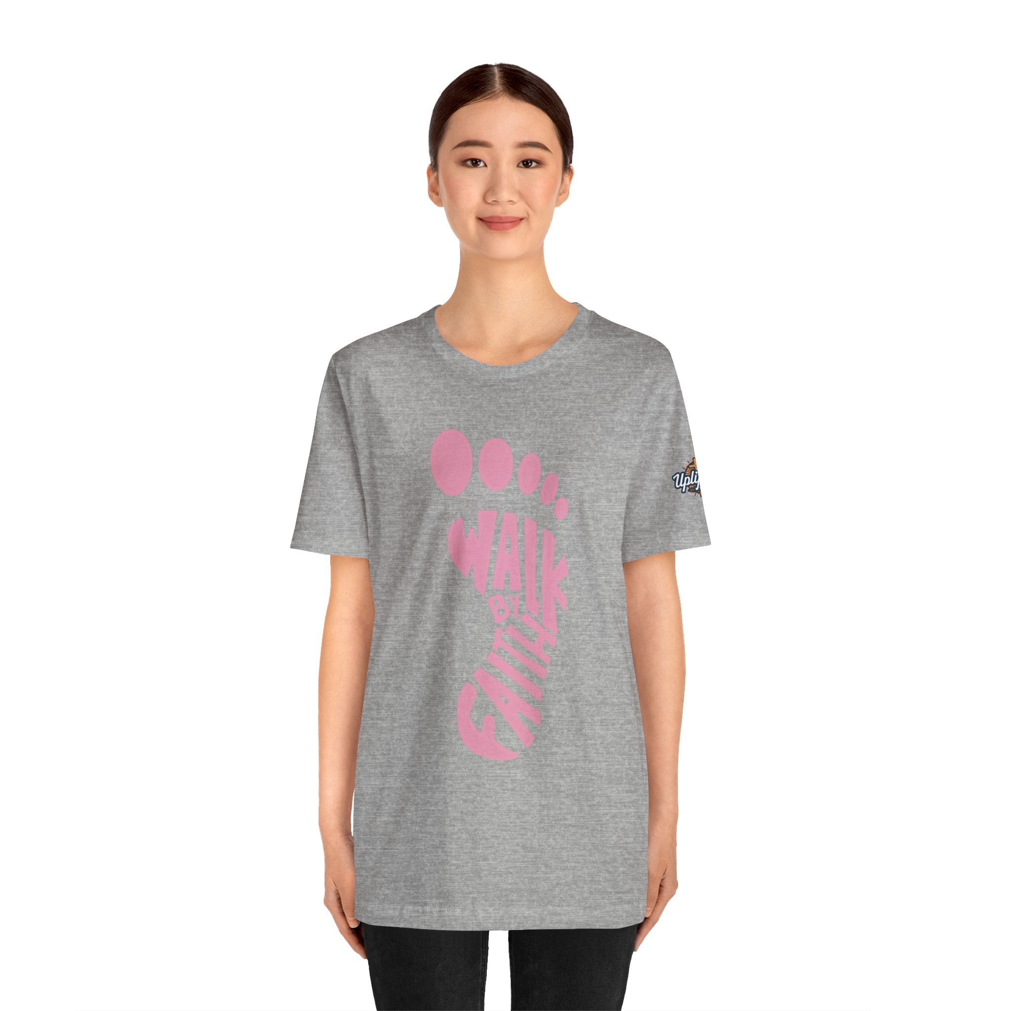 Walk By Faith Footprint T-Shirt Printify