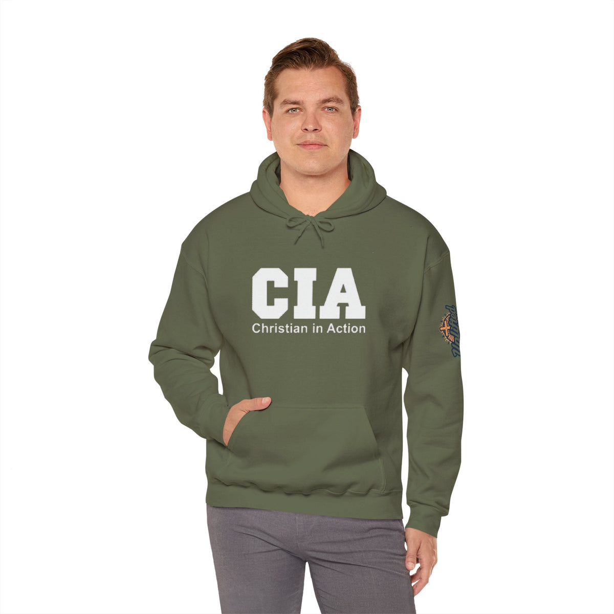 CIA Christian in Action Hoodie - Funny Faith Parody Hoodie - Mission Ready Apparel Printify