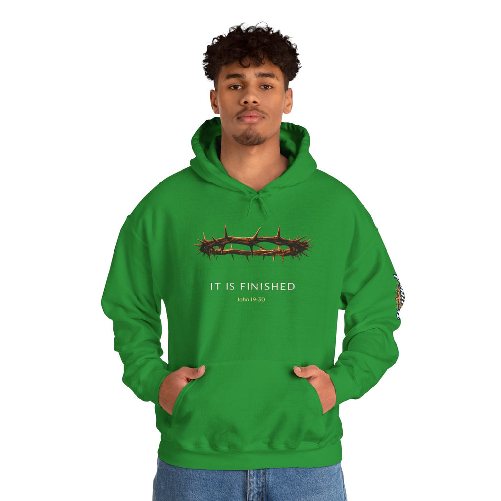 It Is Finished Crown of Thorns Hoodie — Christian John 19:30 Faith Hoodie Printify