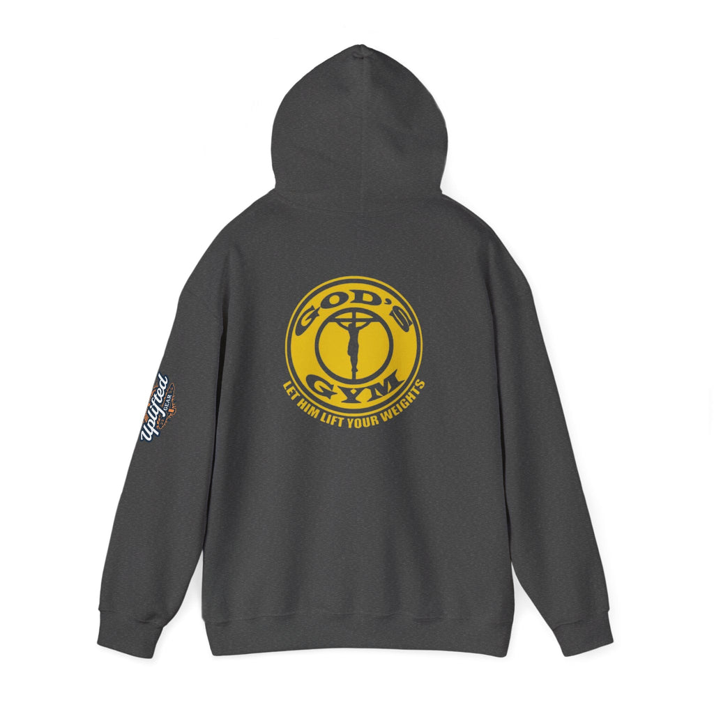 God's Gym Hoodie — "Let Him Lift Your Weights" Christian Fitness Hoodie Printify