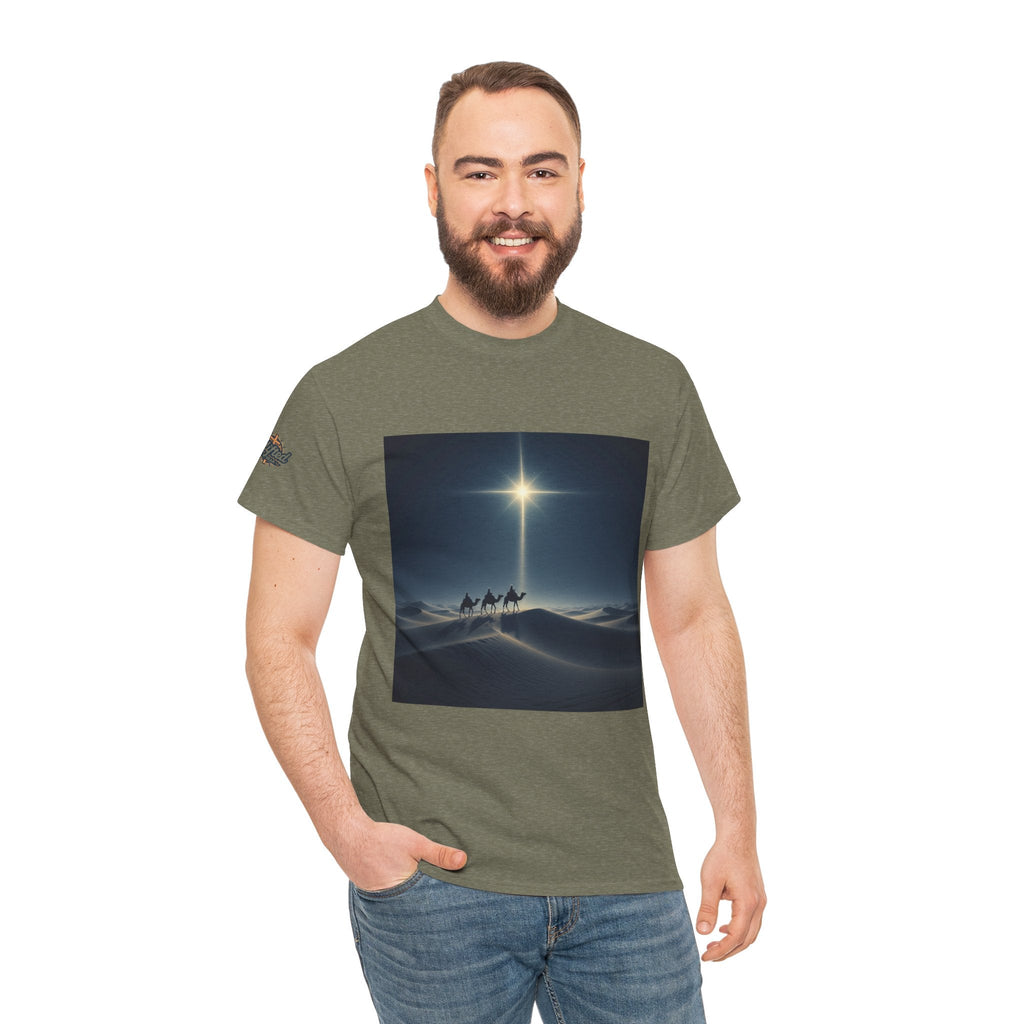 3 Wise Men T-shirt – Magi Camels Nativity Journey Christian Christmas T-shirt for Epiphany Faith & Holy Night Printify