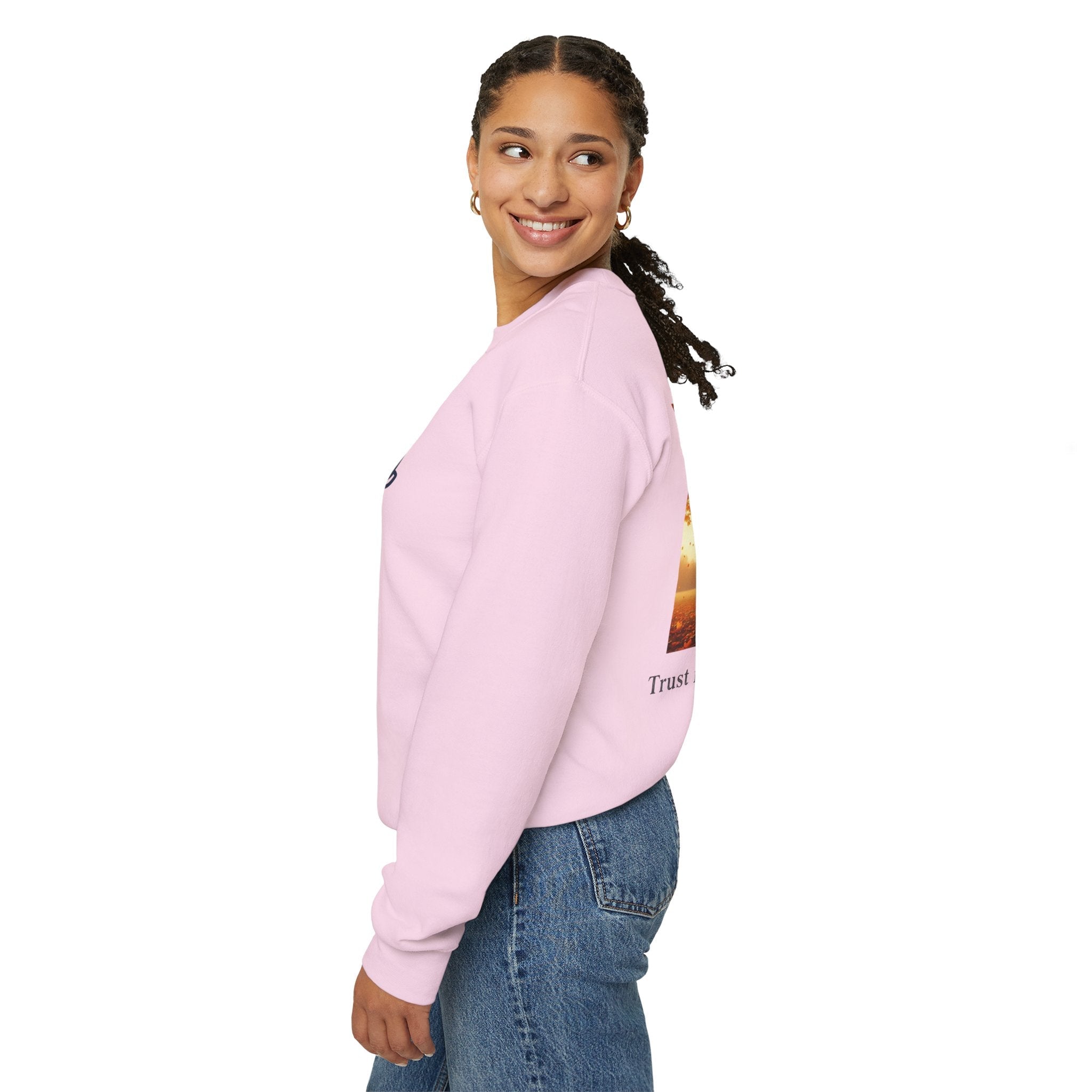 Trust in the Lord Sweatshirt – Autumn Tree Proverbs 3:5 Christian Sweatshirt for Cozy Faith Printify