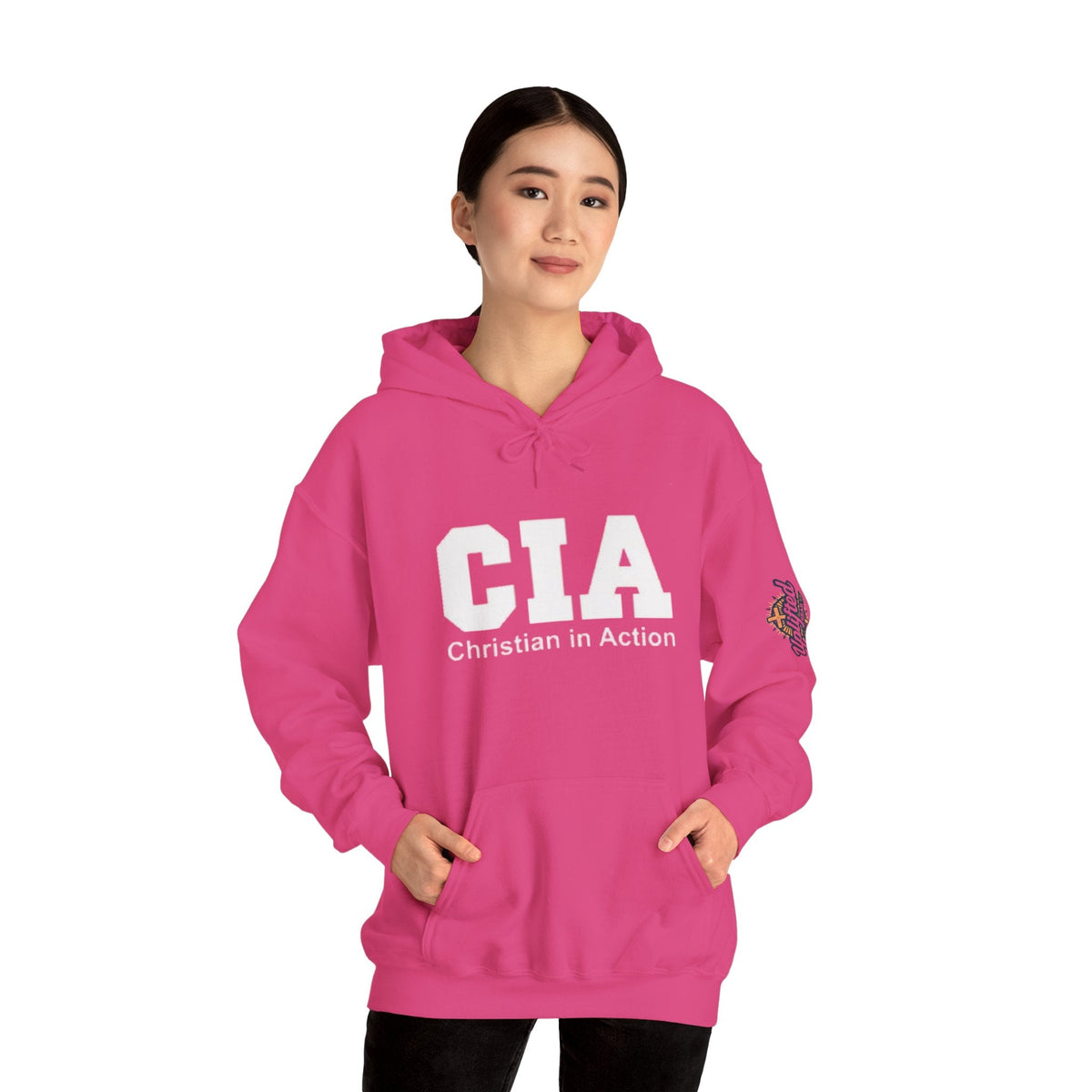 CIA Christian in Action Hoodie - Funny Faith Parody Hoodie - Mission Ready Apparel Printify