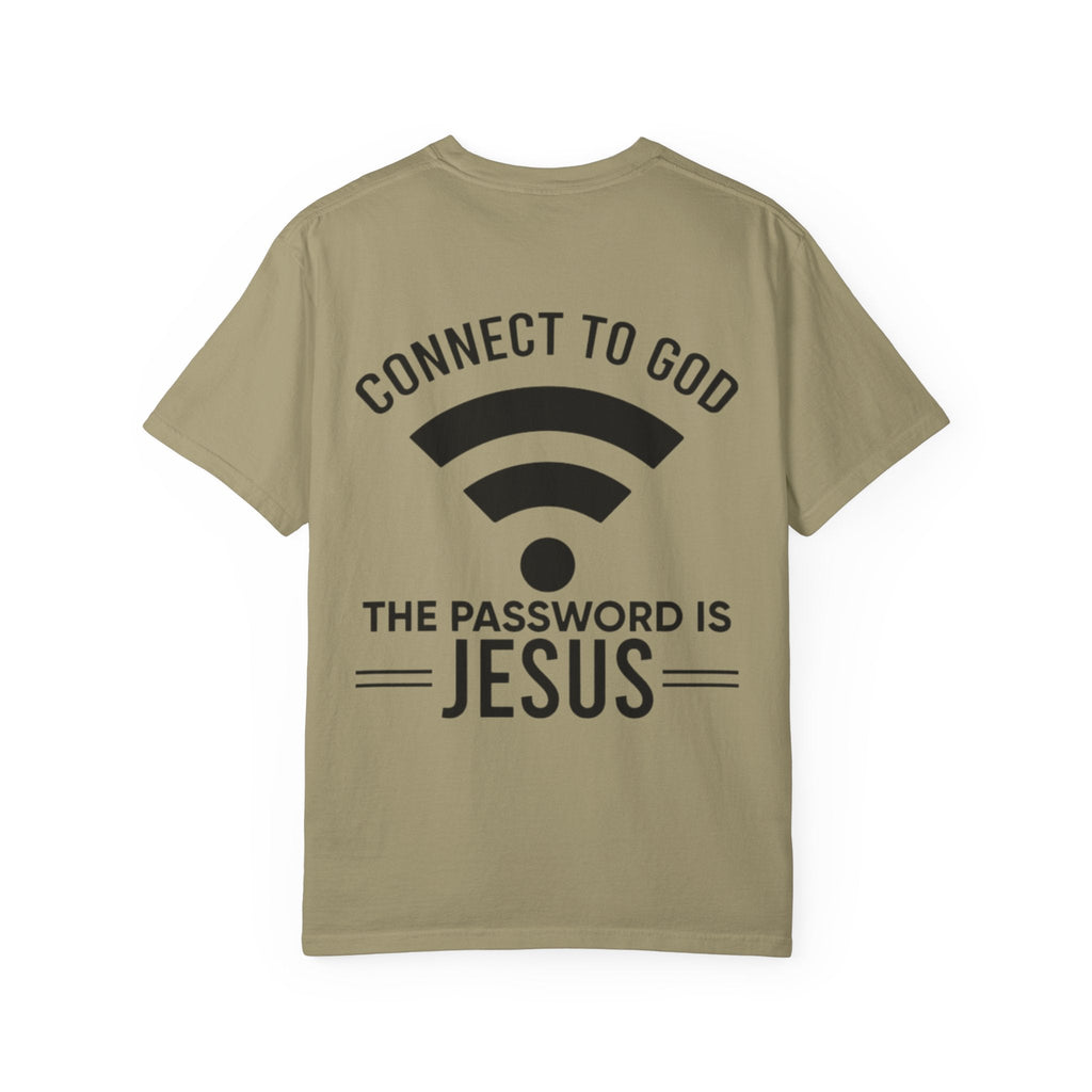 Connect to God T-shirt - WIFI Password is Jesus - Funny Christian Faith T-shirt Printify