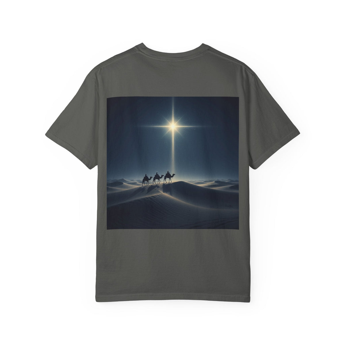 3 Wise Men T-shirt – Magi Camels Nativity Journey Christian Christmas T-shirt for Epiphany Faith & Holy Night Printify