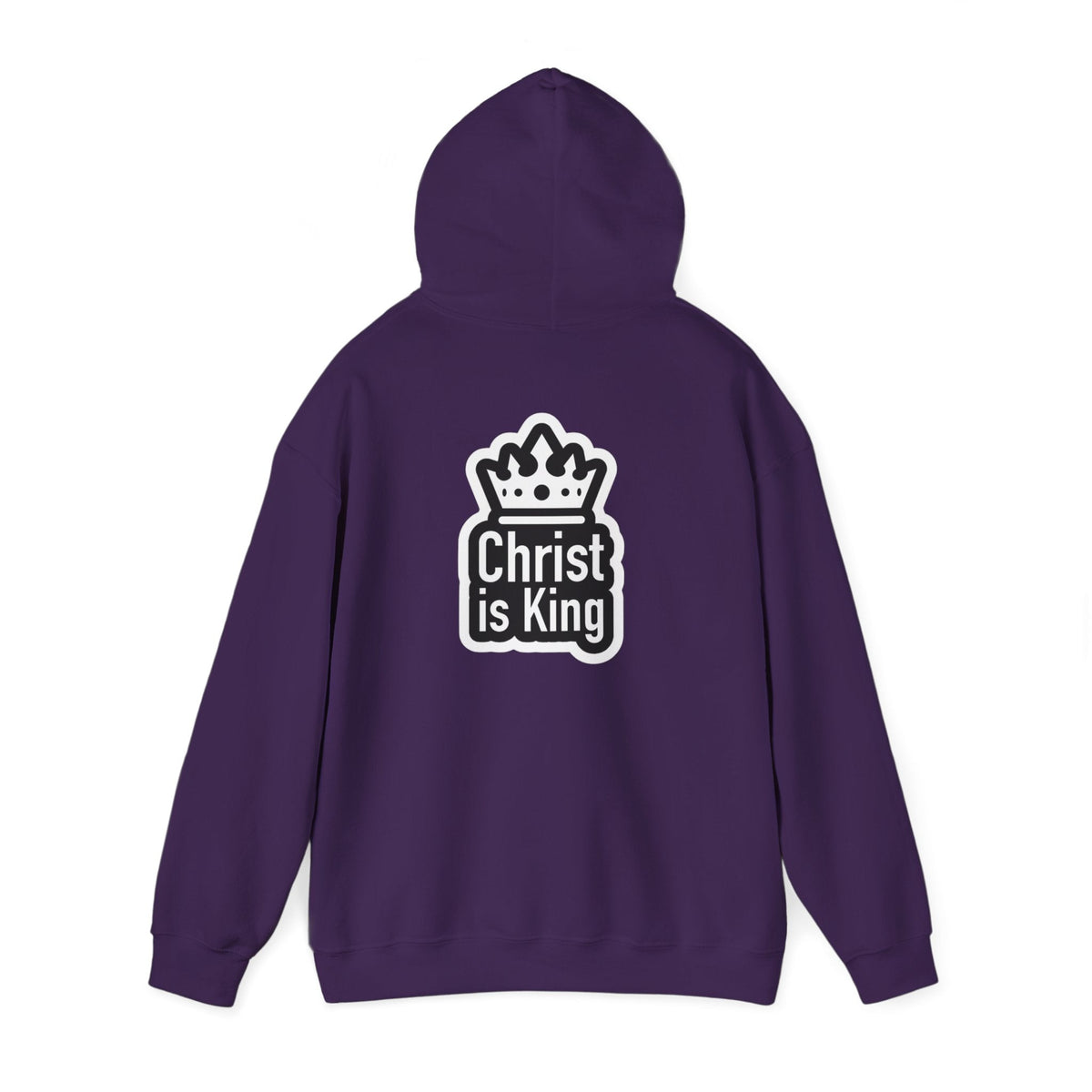 Christ is King Hoodie – Bold Crown & Cross Christian Sweatshirt for Unshakable Faith Printify