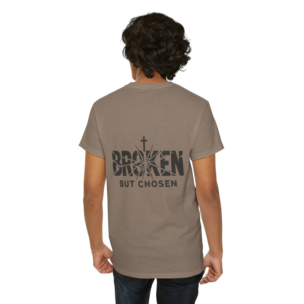 Broken But Chosen T-Shirt — Inspirational Faith Graphic Tee Printify