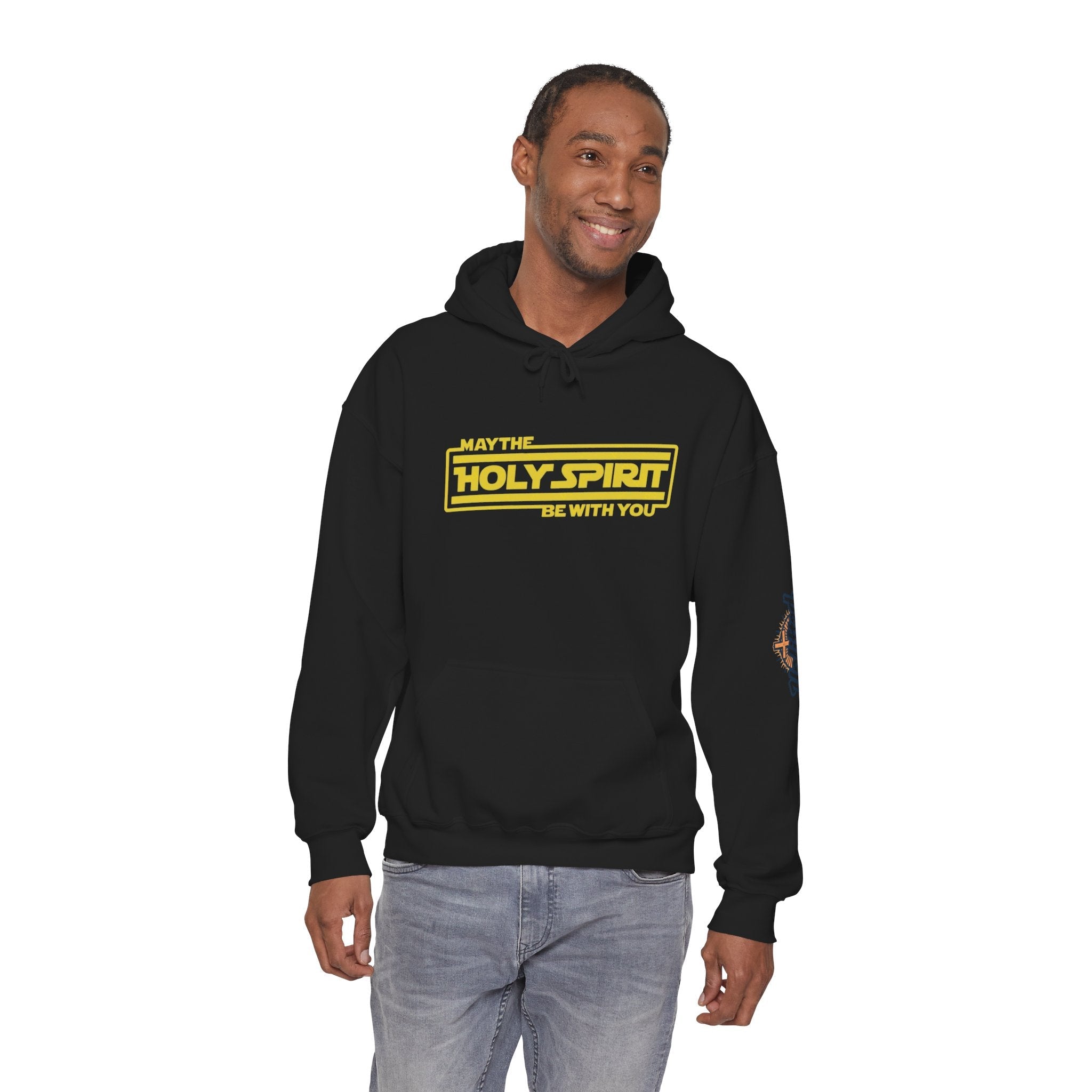 May the Holy Spirit Be With You Hoodie - Christian Star Wars Parody Hoodie Printify