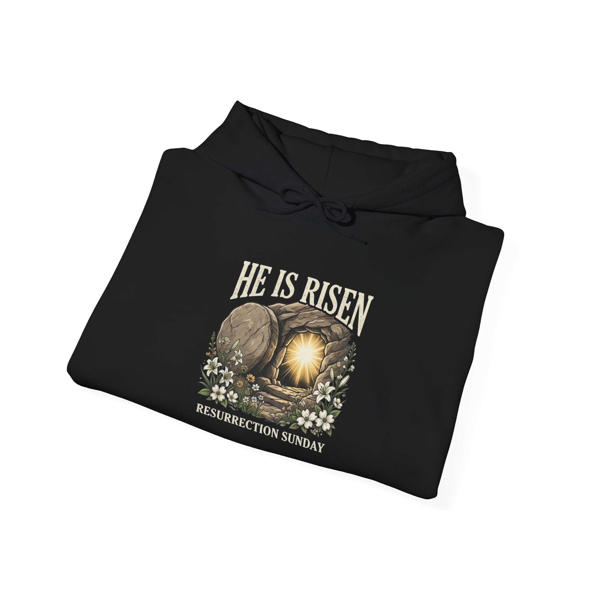 He Is Risen Hoodie — Jesus Christ Resurrection Easter Hoodie Printify