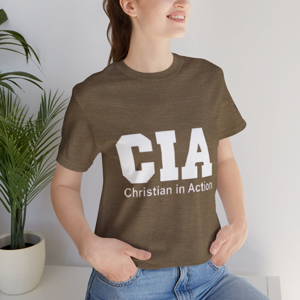 CIA Christian in Action T-shirt - Funny Faith Parody T-shirt - Mission Ready Apparel Printify