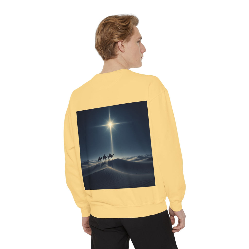 3 Wise Men Sweatshirt – Magi Camels Nativity Journey Christian Christmas Sweatshirt for Epiphany Faith & Holy Night Printify