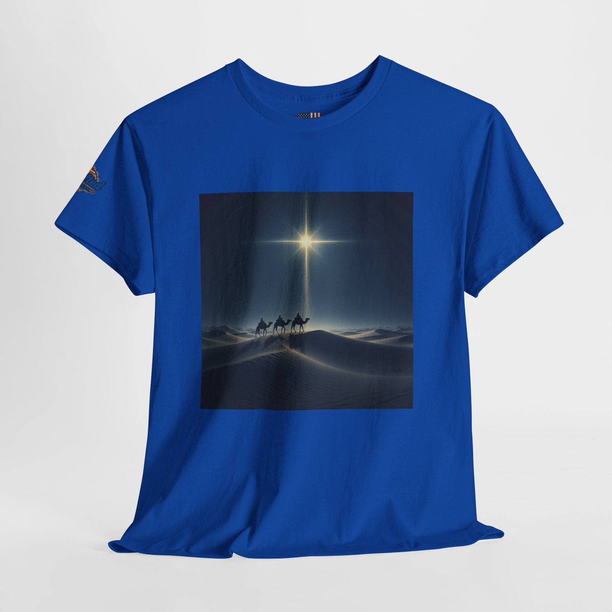 3 Wise Men T-shirt – Magi Camels Nativity Journey Christian Christmas T-shirt for Epiphany Faith & Holy Night Printify