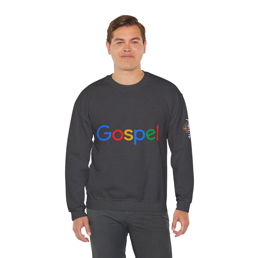 Gospel Graphic Sweatshirt — "Gospel" Colorful Logo Christian Sweatshirt Printify