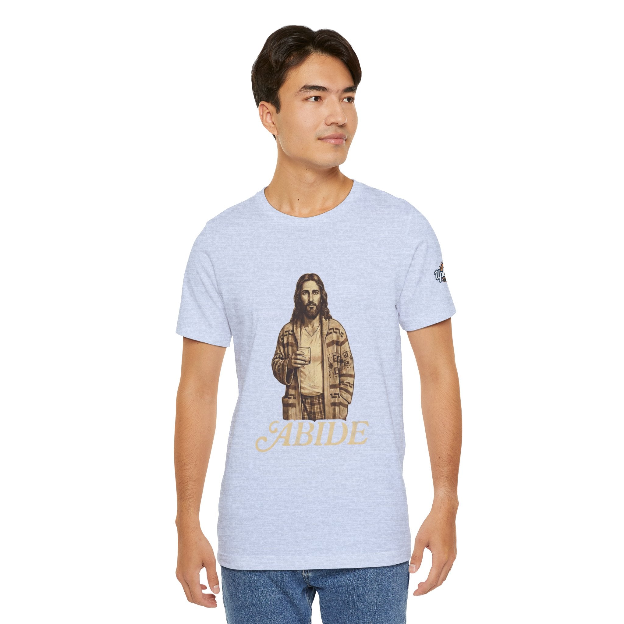 Abide Vintage Jesus Tee — "The Dude" Graphic Christian T-Shirt Printify