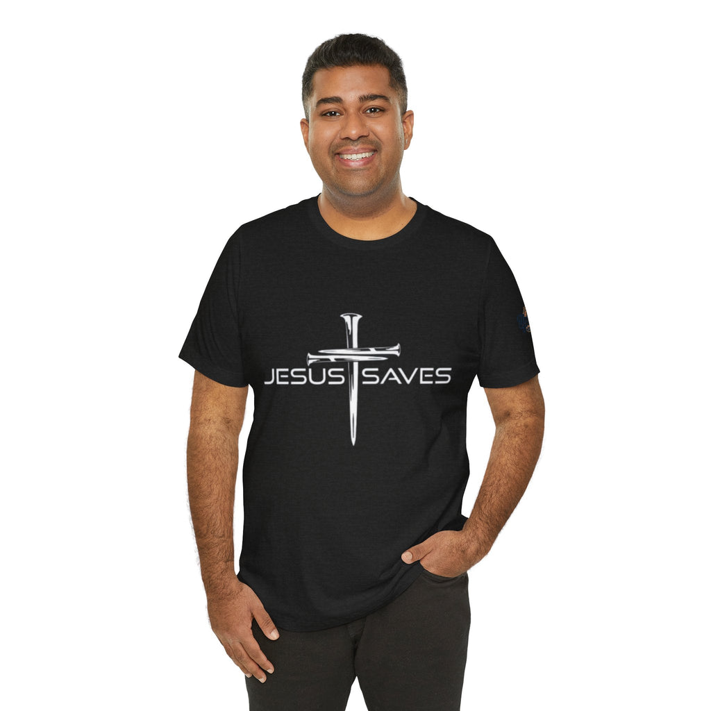 Copy of Jesus Saves T-shirt – 3 Nails Crucifix Cross Christian T-shirt for Redemption Faith & Bold Salvation Printify