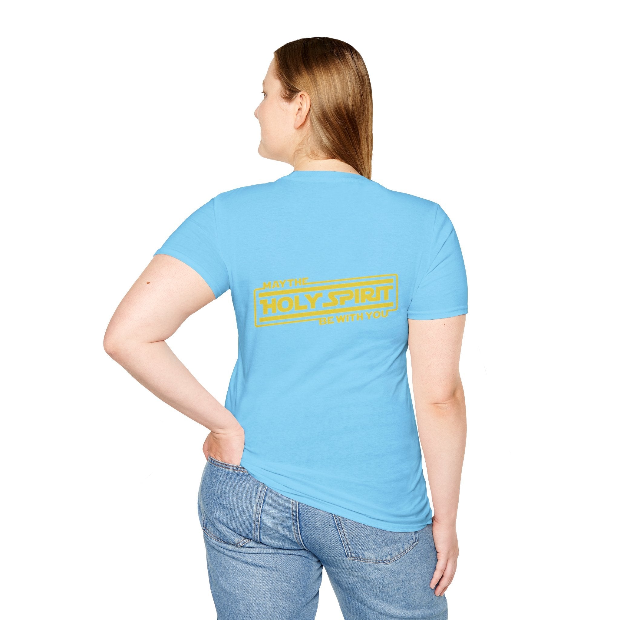 May the Holy Spirit Be With You T-shirt - Christian Star Wars Parody T-shirt Printify