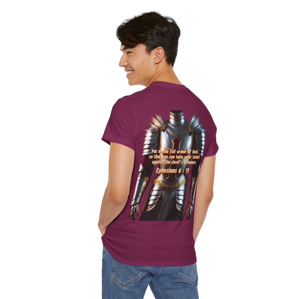 Religious Graphic Armor Of God Design - Unisex Heavy Cotton Tee Printify