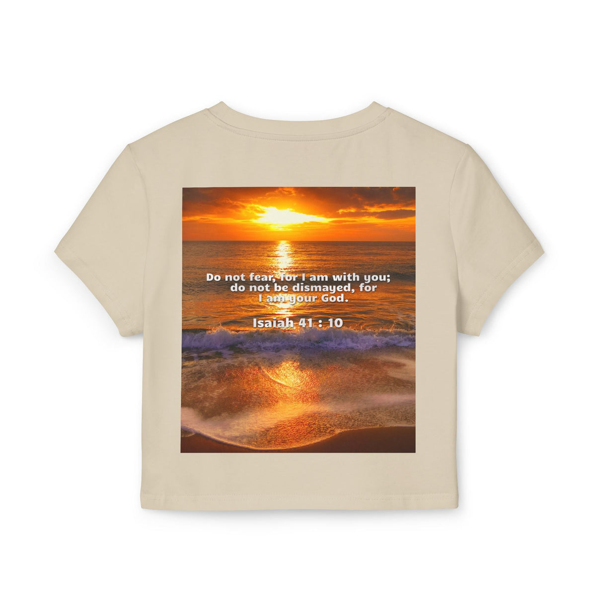 Women's Baby Tee - Isaiah 41:10 Bible Verse Religious Design Printify