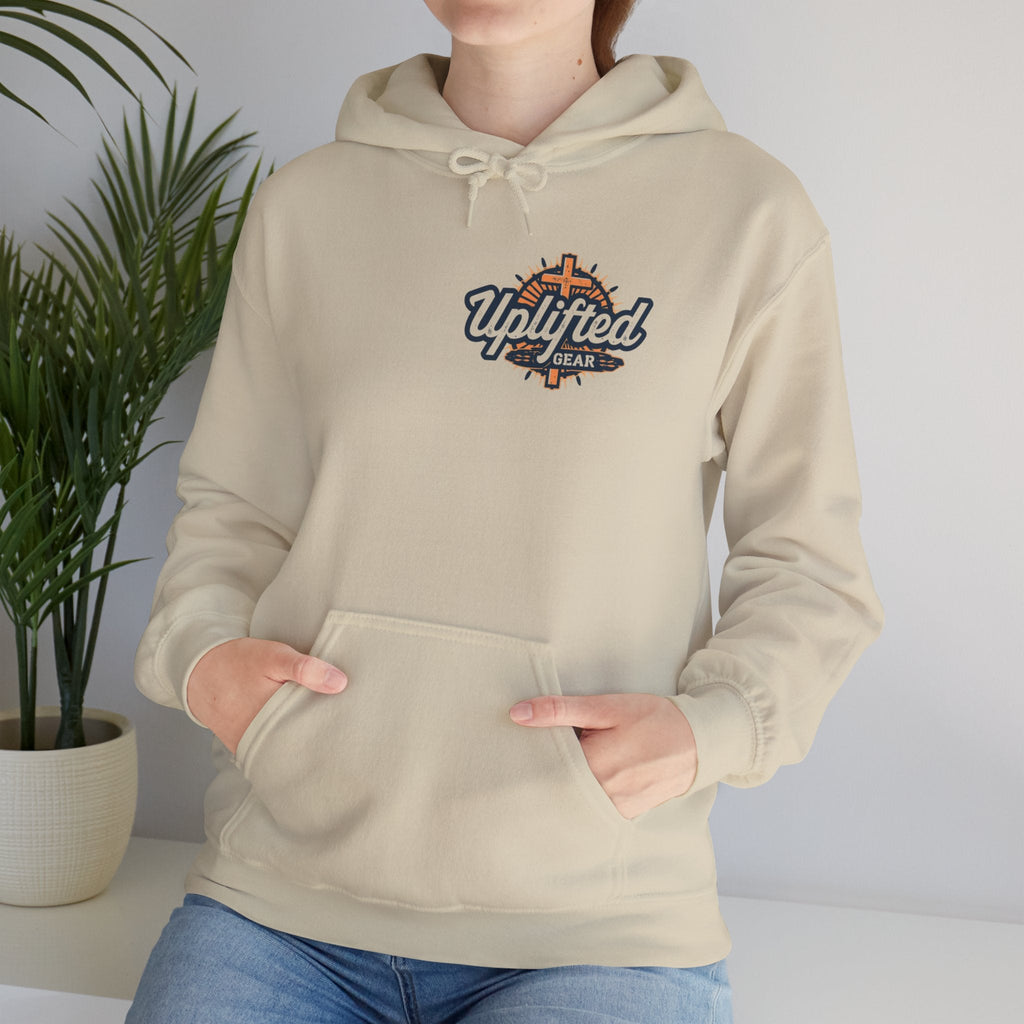 Walk by Faith, Not by Sight Hoodie – Moonlit Footprints Christian Hoodie for Cozy Nights Printify
