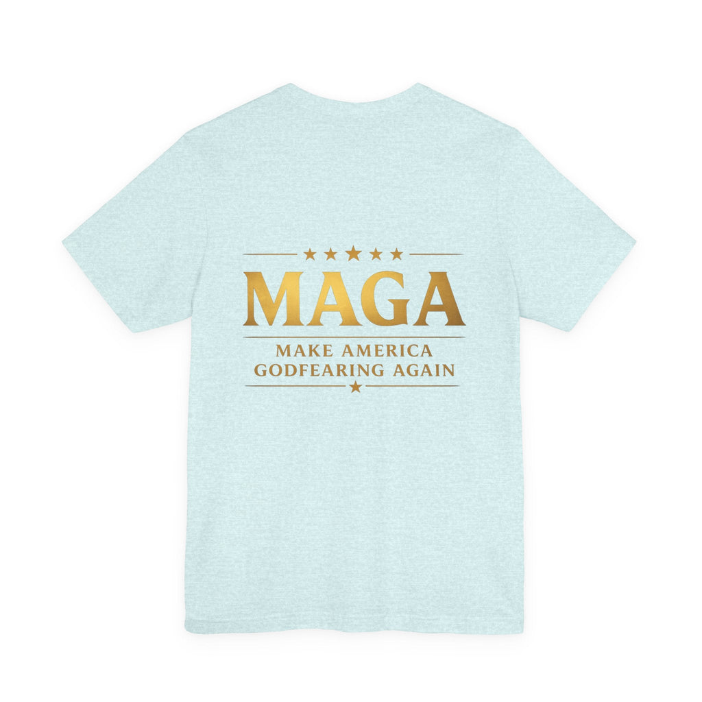 MAGA Gold Letter T-Shirt — "Make America Great Again" Printify