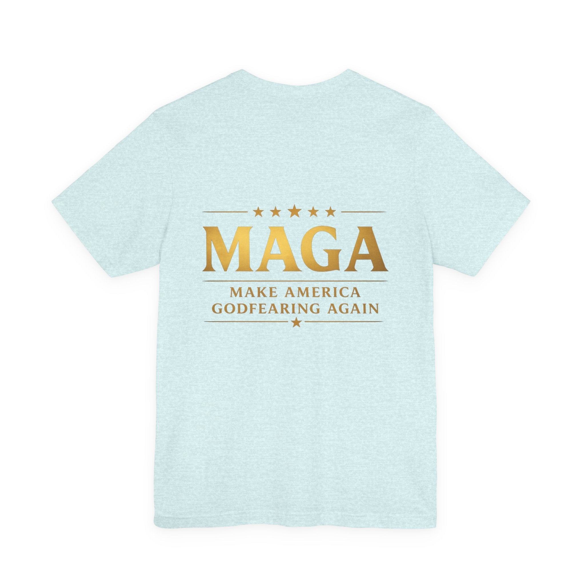 MAGA Gold Letter T-Shirt — "Make America Great Again" Printify