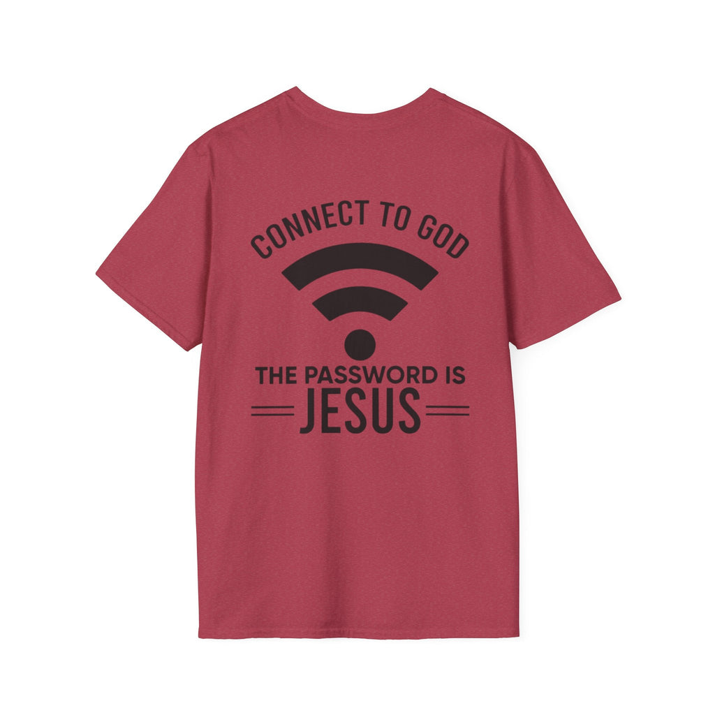 Connect to God T-shirt - WIFI Password is Jesus - Funny Christian Faith T-shirt Printify