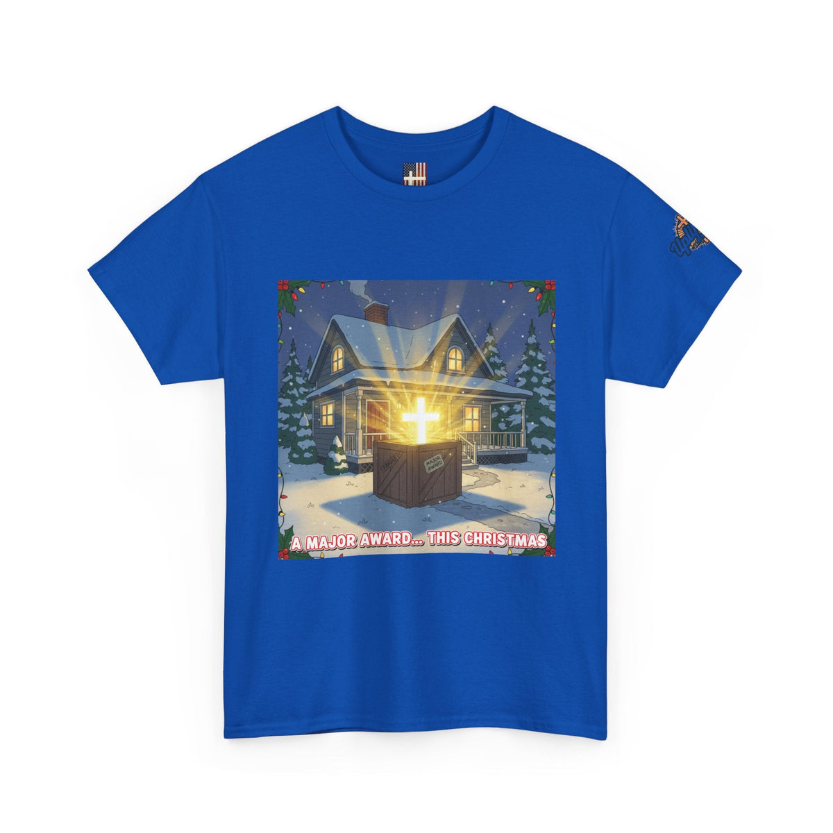 A Major Award This Christmas T-shirt – Fragile Leg Lamp Parody Cross Unboxing Christian T-shirt for Hilarious Faith & Holiday Glow Printify