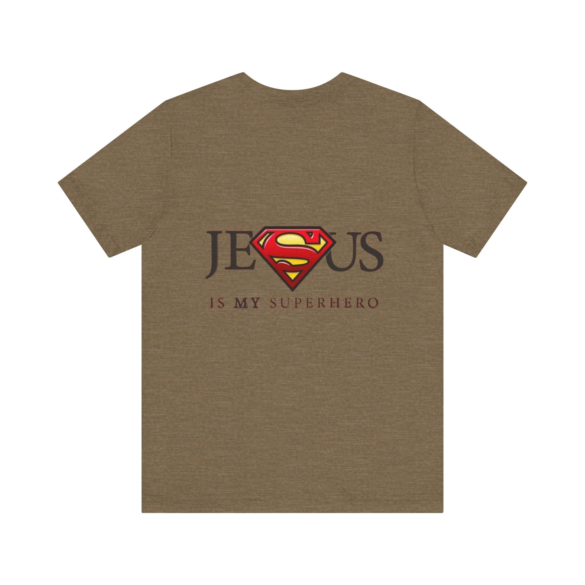 Jesus Is My Superhero T-Shirt — Faith-Based Superman-Inspired Tee Printify