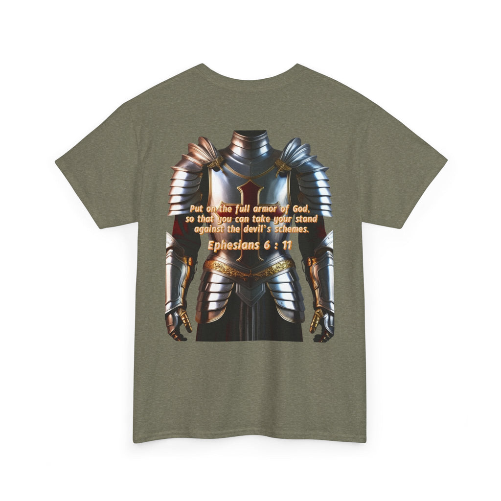 Religious Graphic Armor Of God Design - Unisex Heavy Cotton Tee Printify