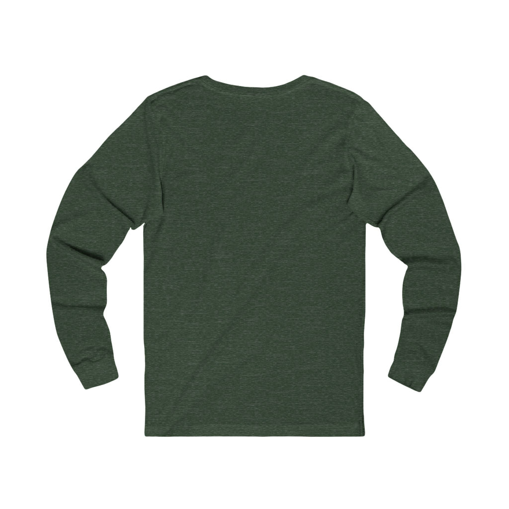 🎄 Not Today, Grinch – Jesus Saves | Funny Christian Christmas Long Sleeve Shirt | Festive Green & Red Cartoon Style | Bold Faith Holiday Tee by Uplifted Gear Printify