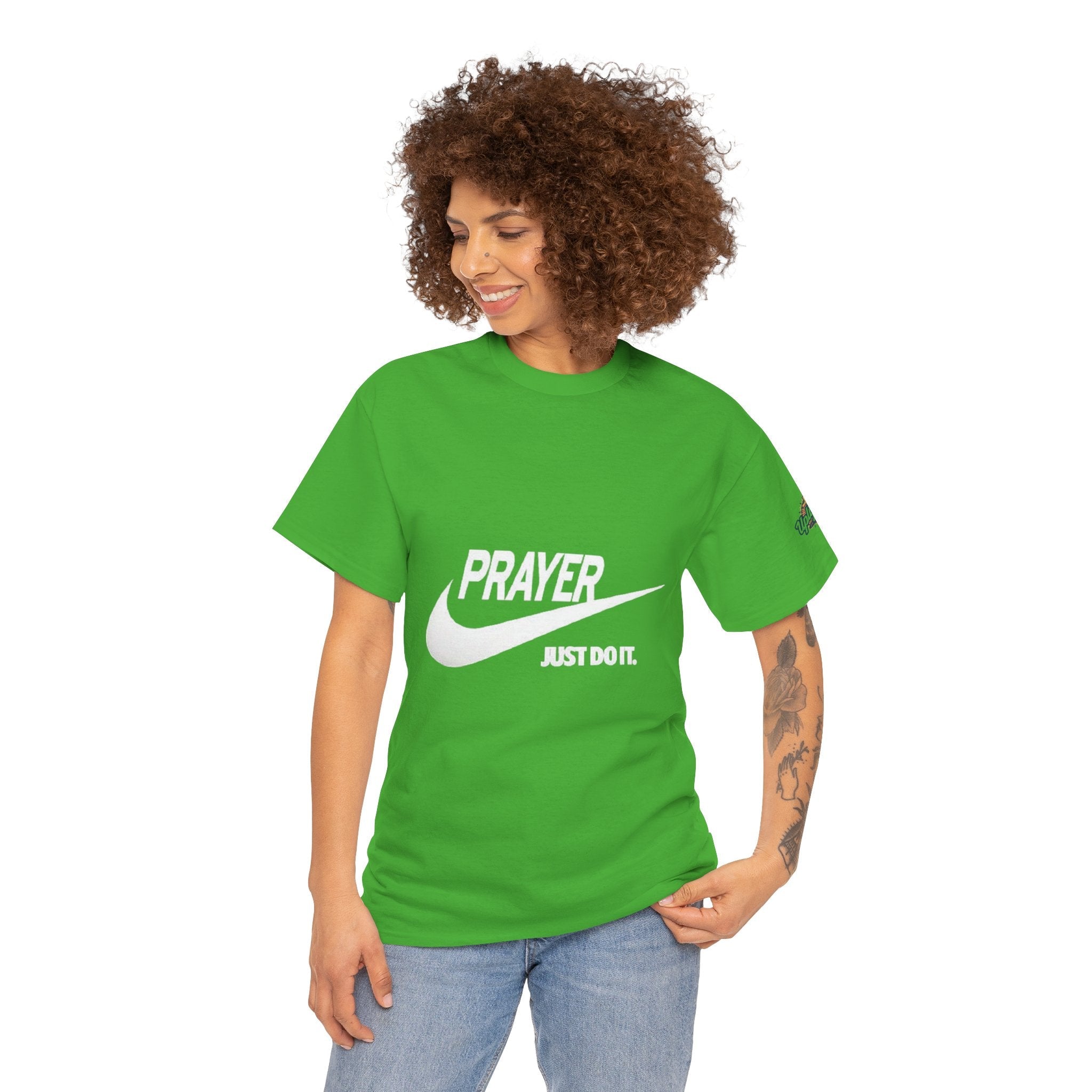 Prayer Just Do It T-shirt - Funny Christian Nike Parody T-shirt - Faith Gear Printify