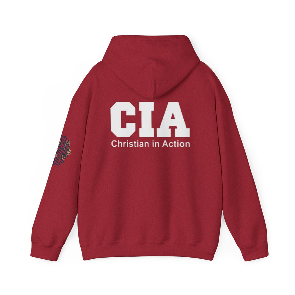 CIA Christian in Action Hoodie - Funny Faith Parody Hoodie - Mission Ready Apparel Printify