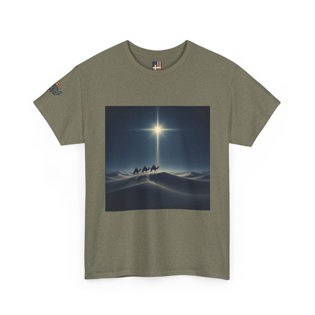 3 Wise Men T-shirt – Magi Camels Nativity Journey Christian Christmas T-shirt for Epiphany Faith & Holy Night Printify