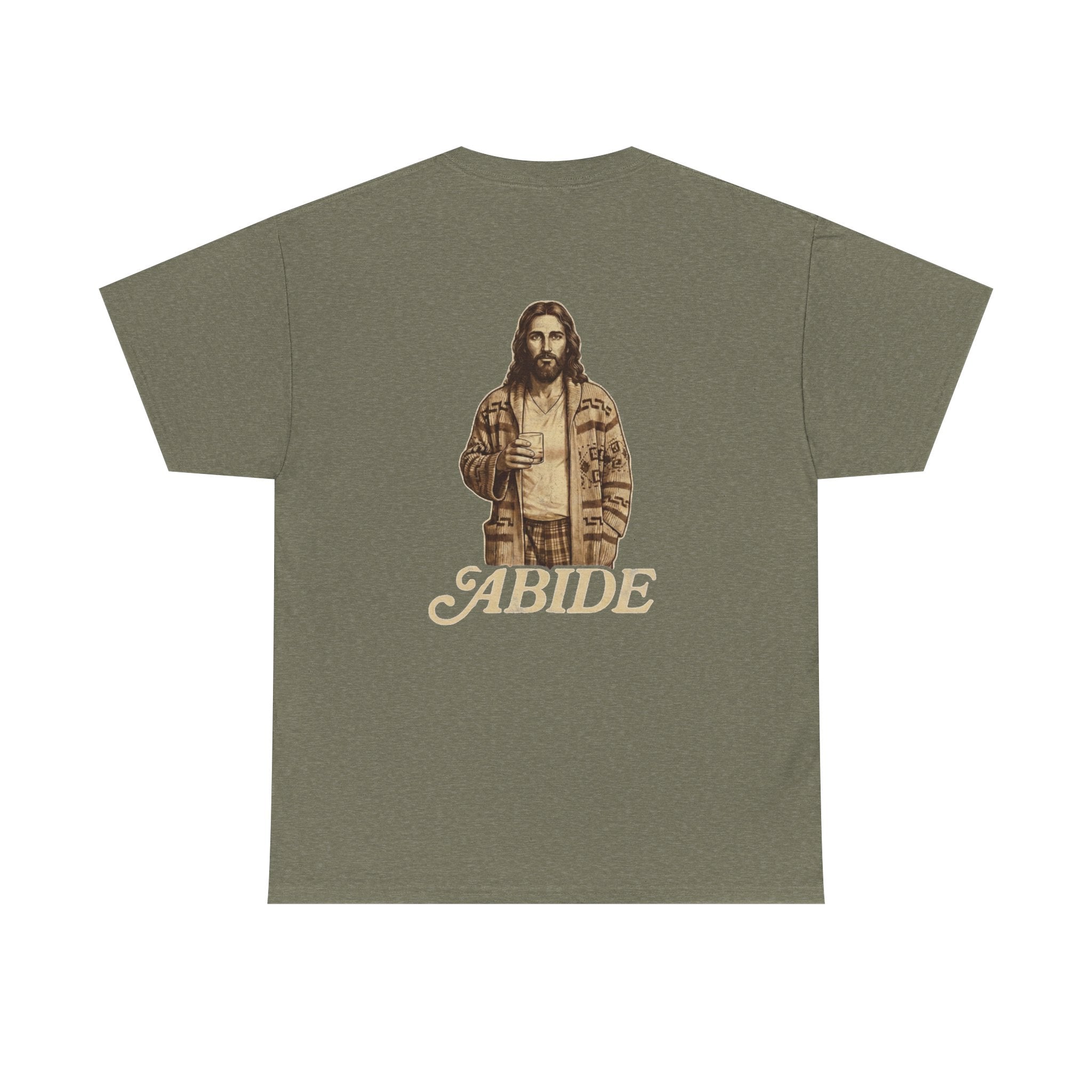 Abide Vintage Jesus Tee — "The Dude" Graphic Christian T-Shirt Printify