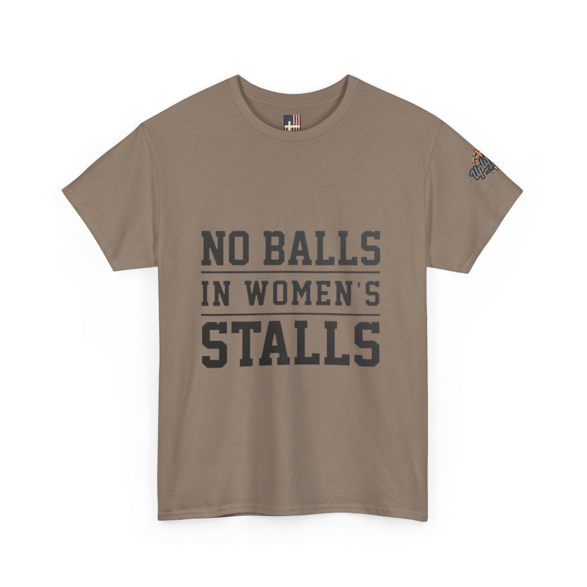No Balls in Women's Stalls Retro Protest T-Shirt Printify