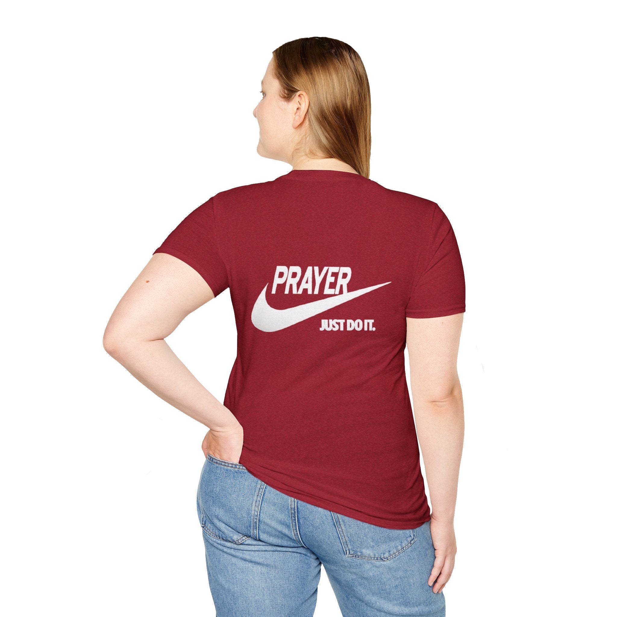 Prayer Just Do It T-shirt - Funny Christian Nike Parody T-shirt - Faith Gear Printify