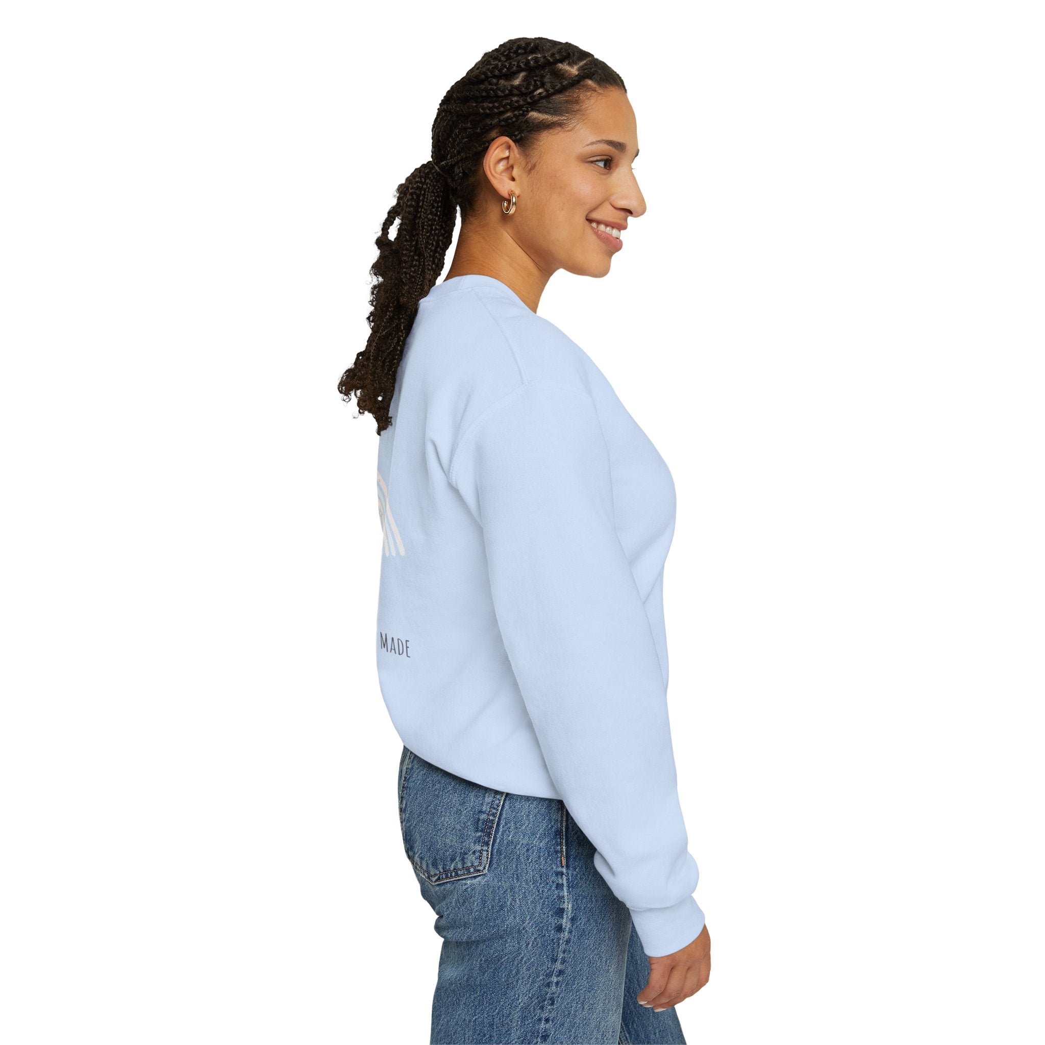 Unique Unicorn Sweatshirt – Rainbow Cross Psalm 139:14 Christian Sweatshirt for Wonderfully Made Printify