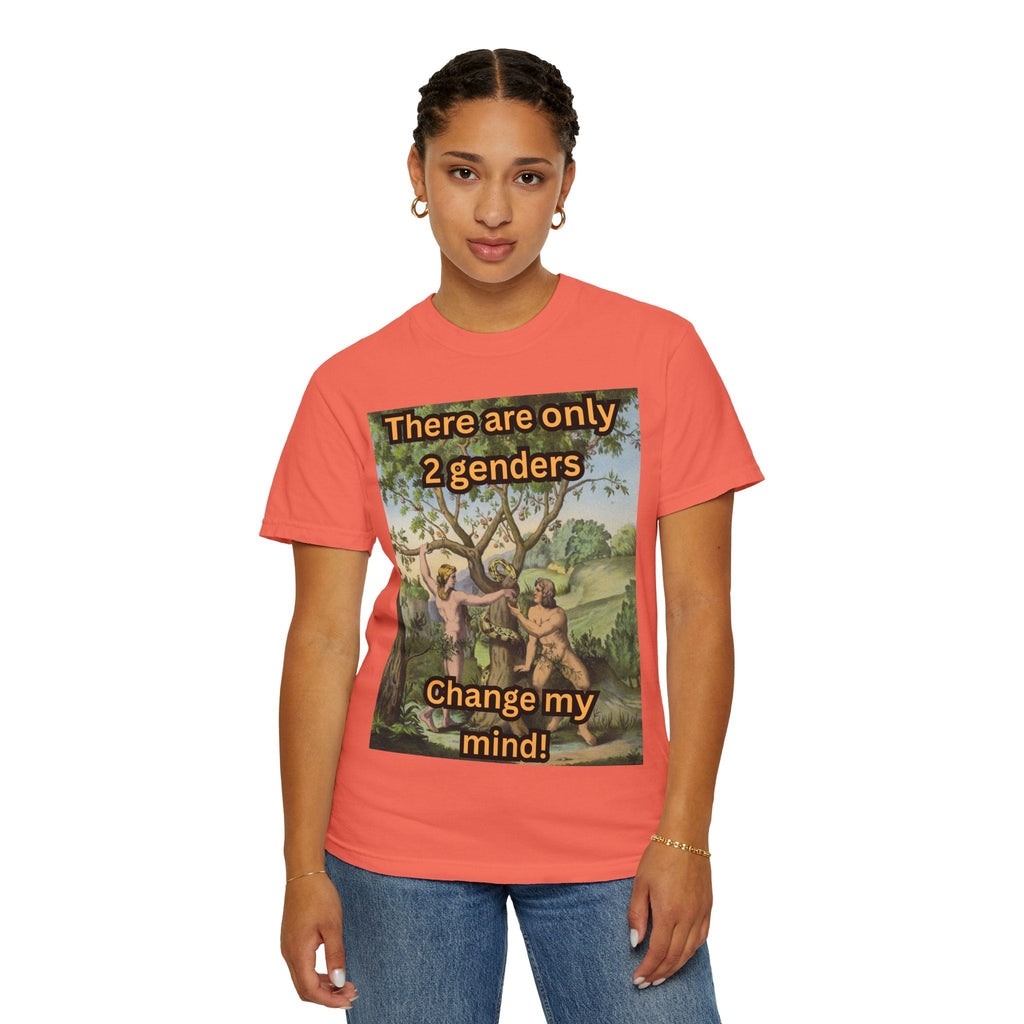 There Are Only 2 Genders T-Shirt – Adam & Eve Cross Christian Tee for Bold Faith Printify