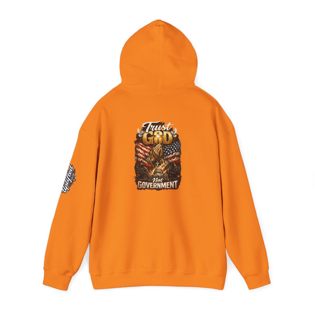 Trust God Not Government Hoodie — Vintage Patriotic Christian Hoodie Printify