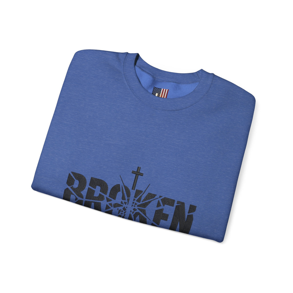 Broken But Chosen Crewneck Sweatshirt Printify