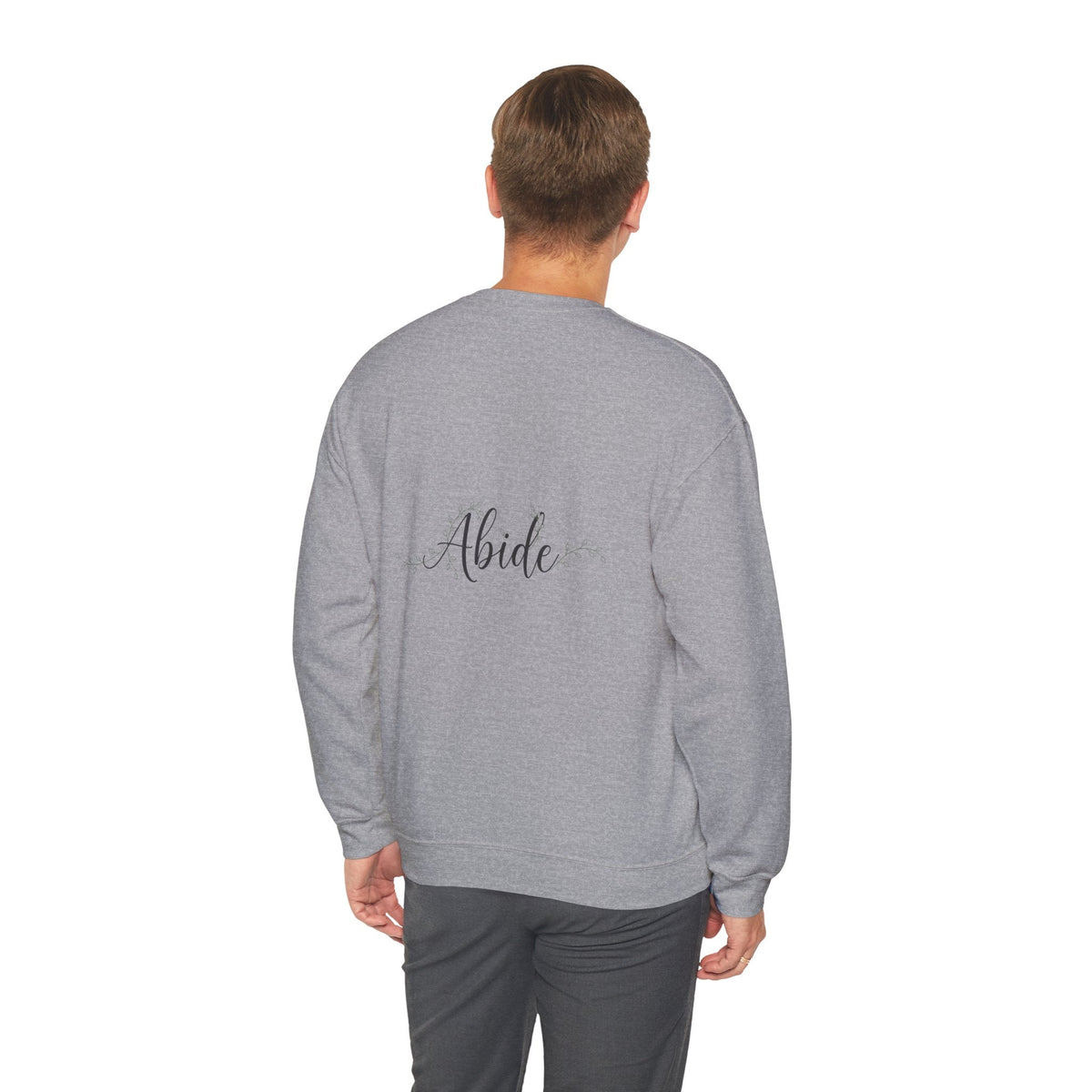 Abide Sweatshirt – Vine Wrapped John 15:5 Christian Sweatshirt for Cozy Devotion Printify