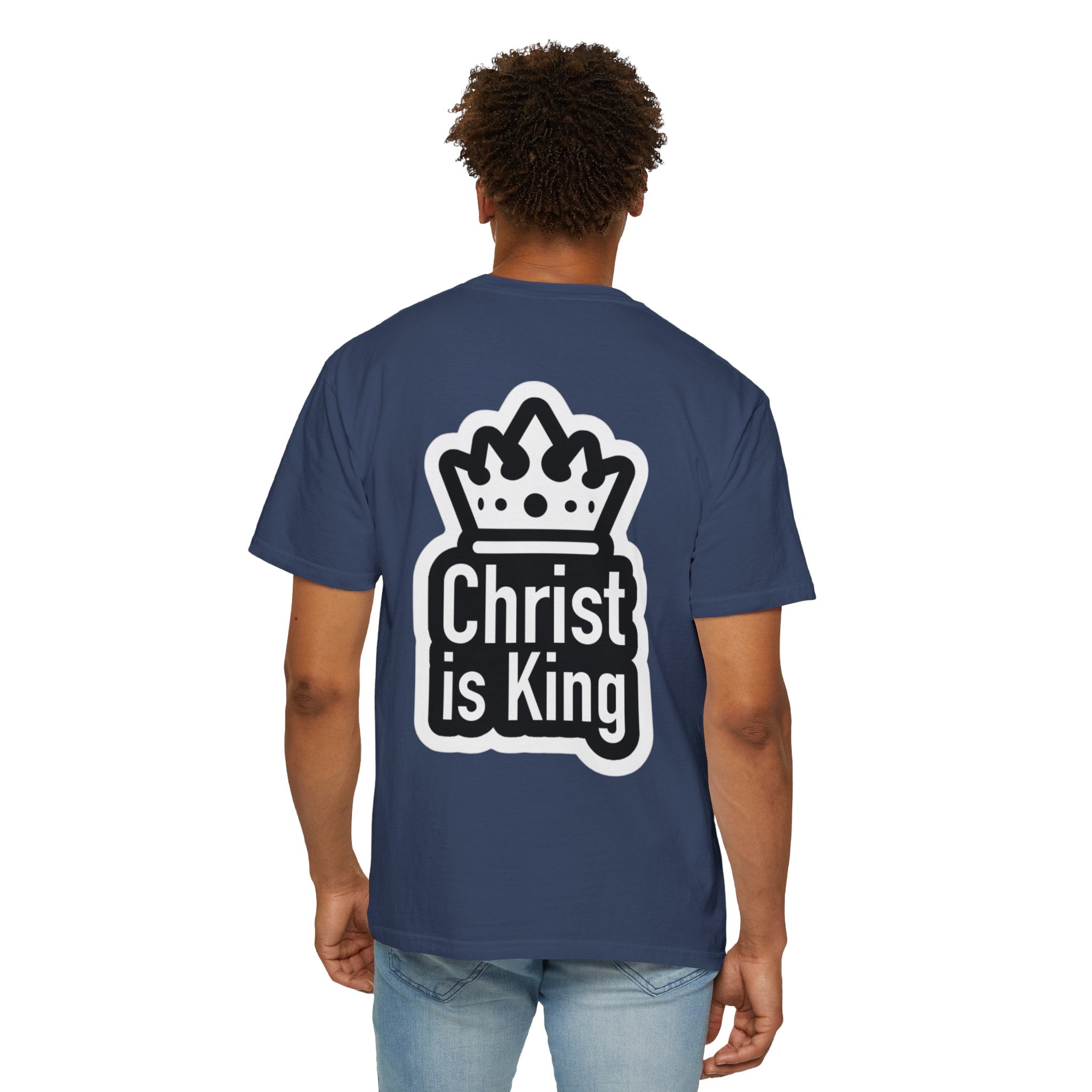 Christ is King T-Shirt – Bold Crown & Cross Christian Tee for Unashamed Faith Printify