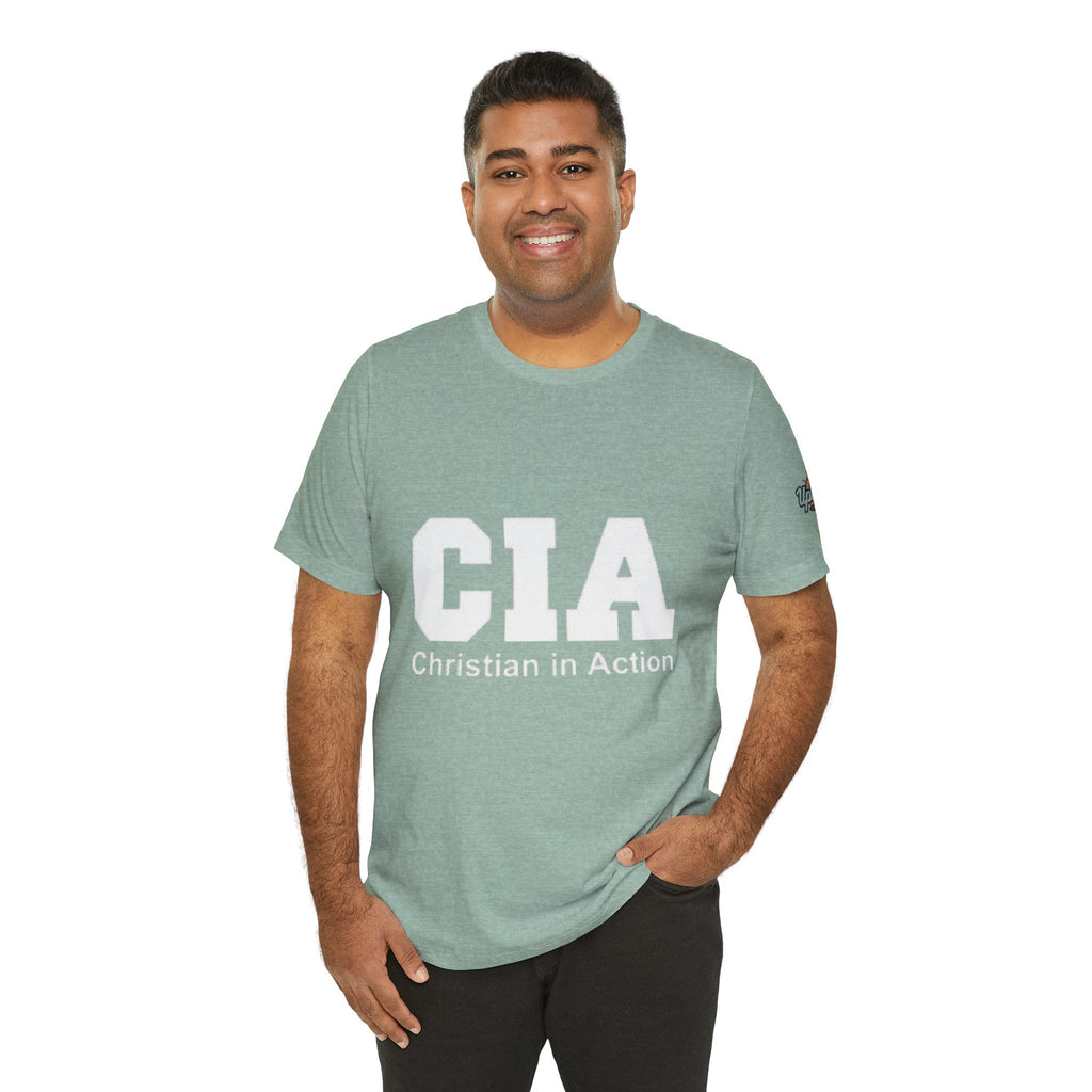 CIA Christian in Action T-shirt - Funny Faith Parody T-shirt - Mission Ready Apparel Printify