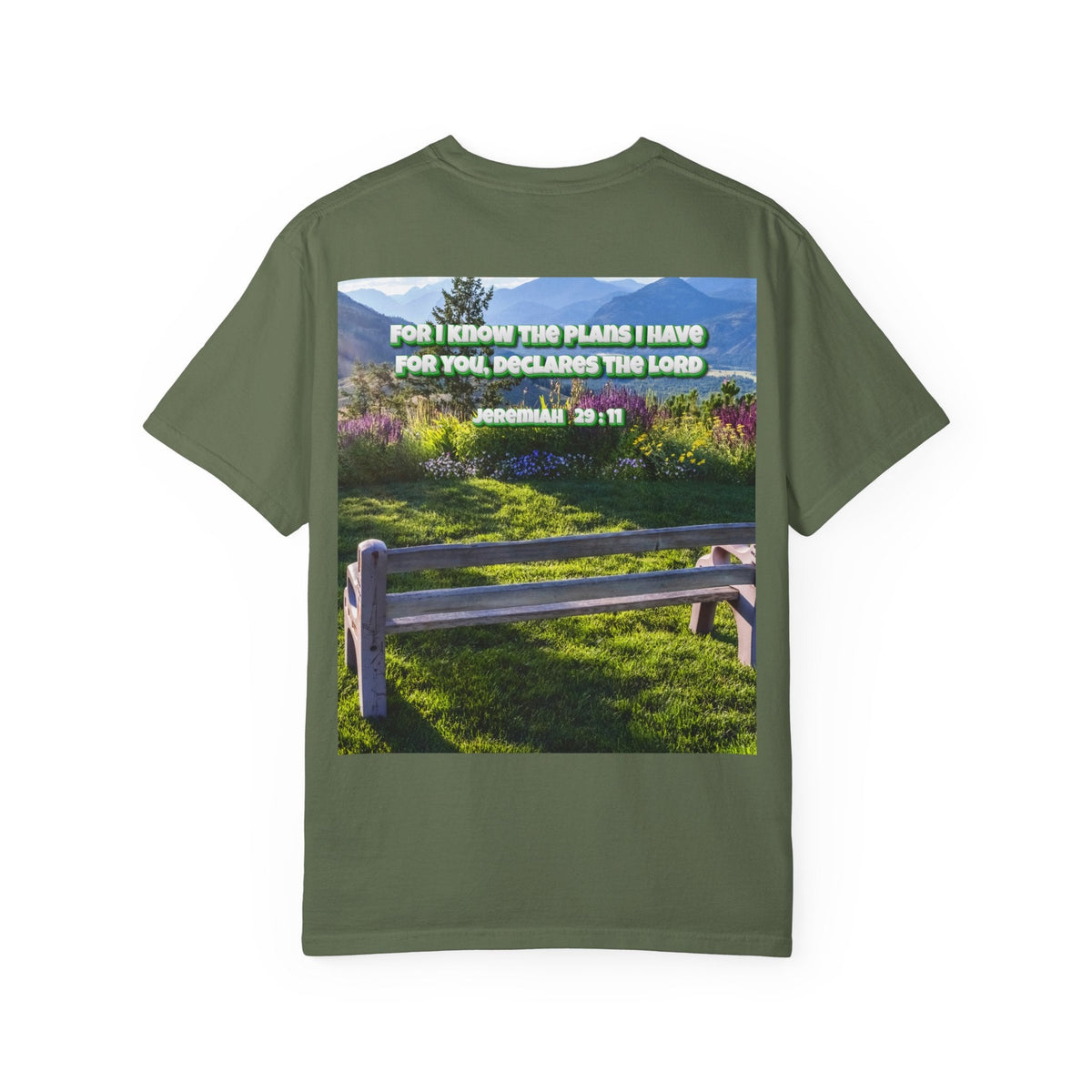 Bible Verse Unisex Garment-Dyed T-shirt  - Jeremiah 29 : 11 Printify