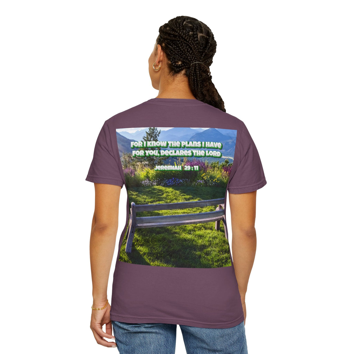 Bible Verse Unisex Garment-Dyed T-shirt  - Jeremiah 29 : 11 Printify