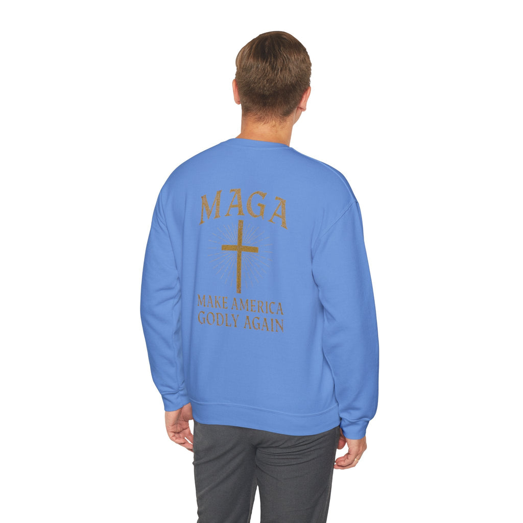Make America Godly Again Sweatshirt – MAGA Christian Patriotic Hoodie for Faith & Freedom Printify