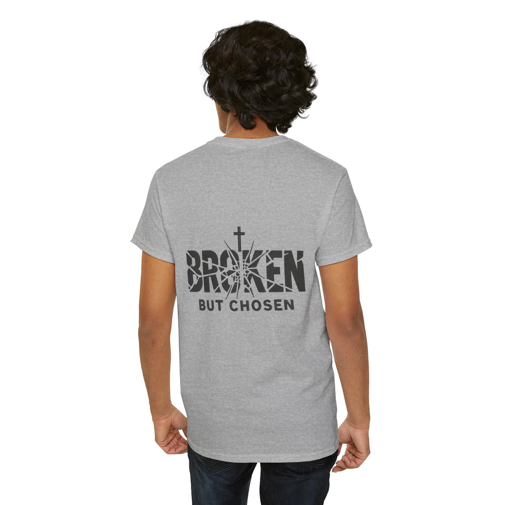 Broken But Chosen T-Shirt — Inspirational Faith Graphic Tee Printify